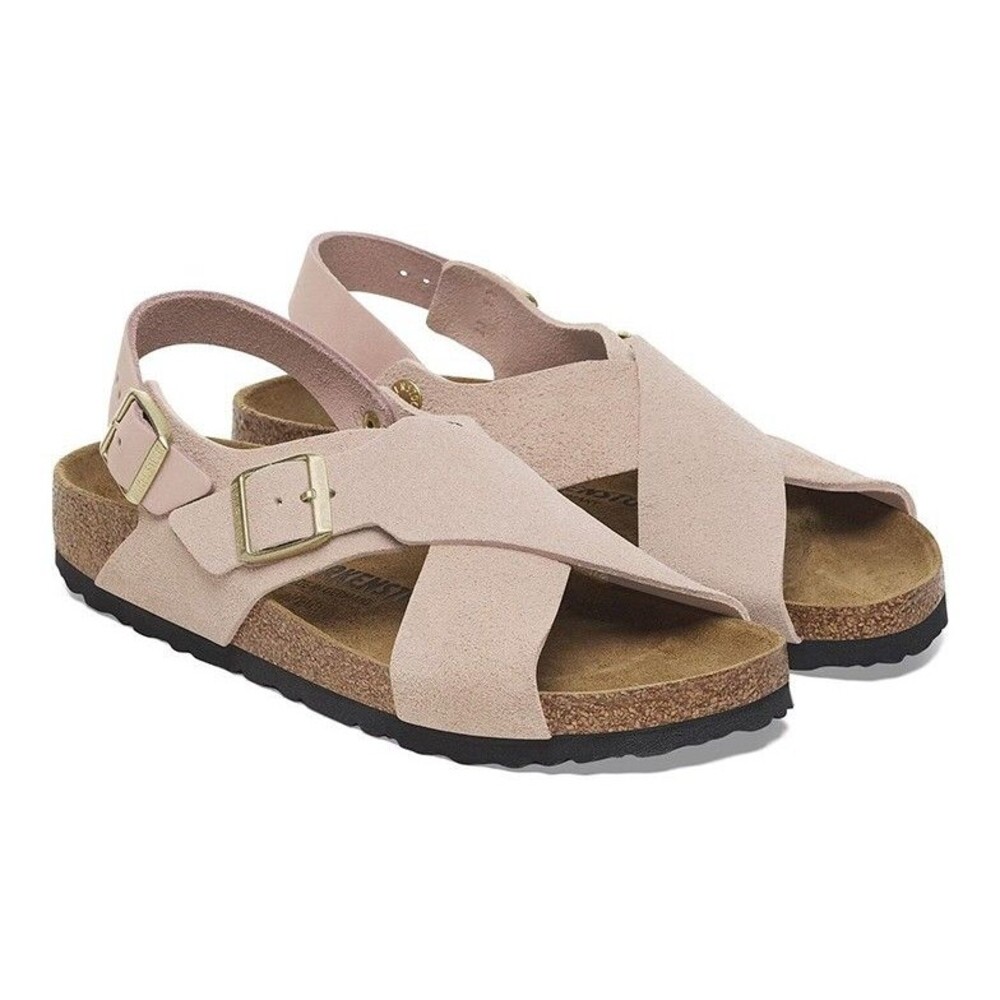 BIRKENSTOCK Women’s Tulum II Nubuck Leather Lt. Rose Sandals NIB EU 37 NARROW